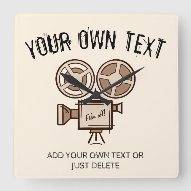 Filmemacher, Filmproduzent, Regisseur, Schauspiele Quadratische Wanduhr (Vorderseite)