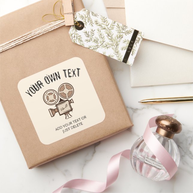 Filmemacher, Filmproduzent, Regisseur, Schauspiele Quadratischer Aufkleber (Schenken)