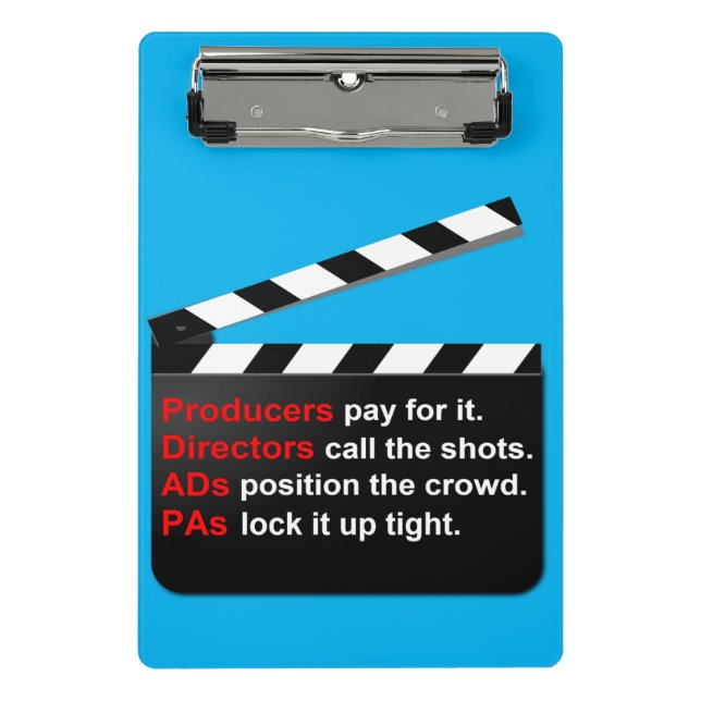 Filmfilm Crew CLAP für den Hersteller Mini Klemmbrett (Vorderseite)