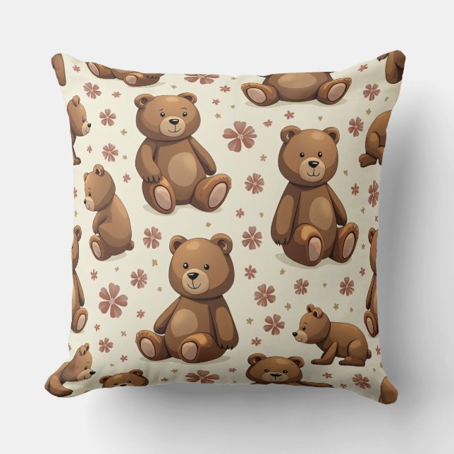 filmig Teddy Bear Pillow Cushion Kissen (Vorderseite)