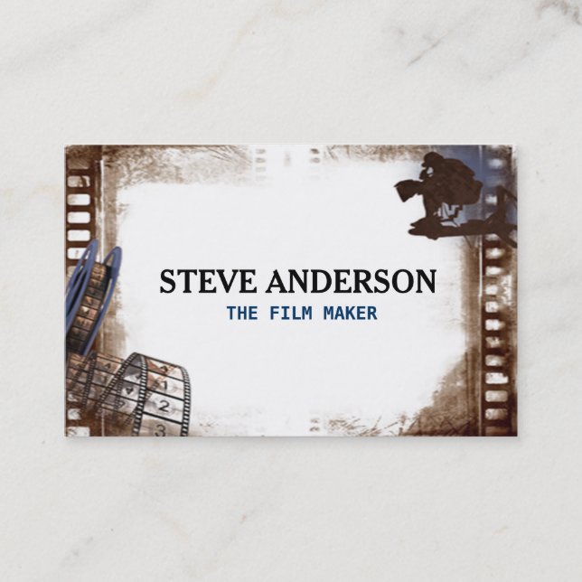 Filming Business Movie Director Fotograf Euro Visitenkarte (Vorderseite)