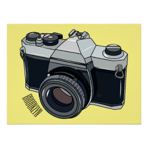Filmkamera Cartoon-Illustration Poster