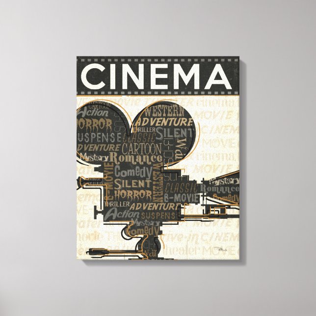 Filmkamera Leinwanddruck (Vorderseite)