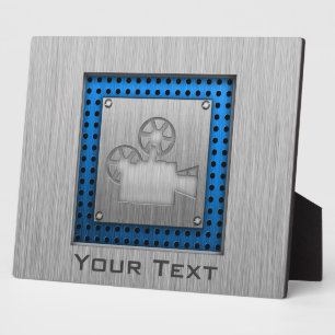 Filmkamera mit gepinseltem Metallaussehen Fotoplatte