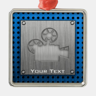 Filmkamera mit gepinseltem Metallaussehen Ornament Aus Metall