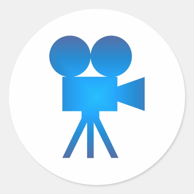 Filmkamera movie camera runder aufkleber (Vorderseite)