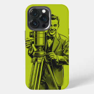 Filmkameramann vintage limettengrün  iPhone 13 pro hülle