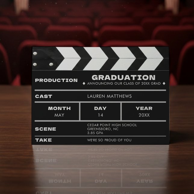 Filmklappe Abschluss Ankündigung (Von Creator hochgeladen)