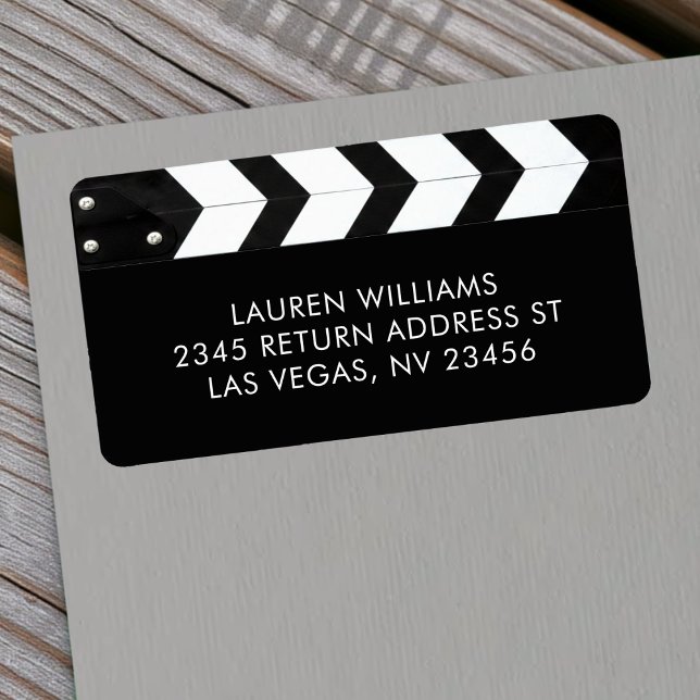 Filmklappe Adresse Adressaufkleber (Movie Film Clap Board Address Label
)