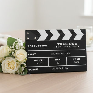 Filmklappe Hochzeit Gästebuch