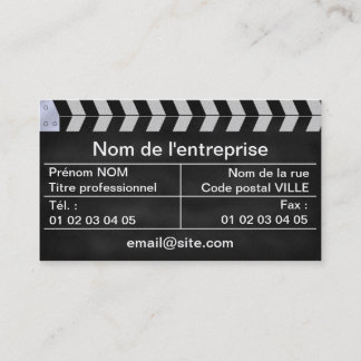 Filmklappe Visitenkarte