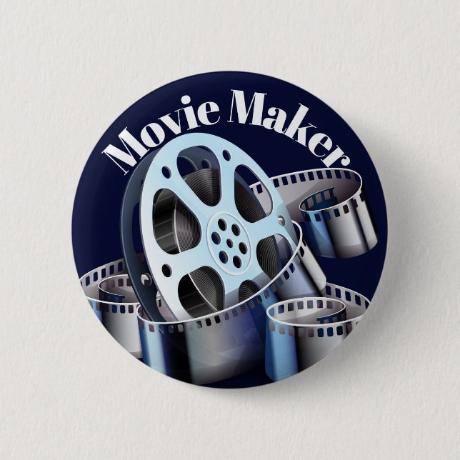 Filmmacher Silver Plate Necklace Button (Vorderseite)