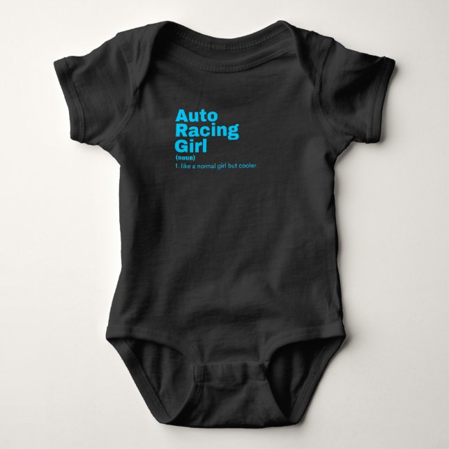 Filmmädchen - Auto Racing Baby Strampler (Vorderseite)