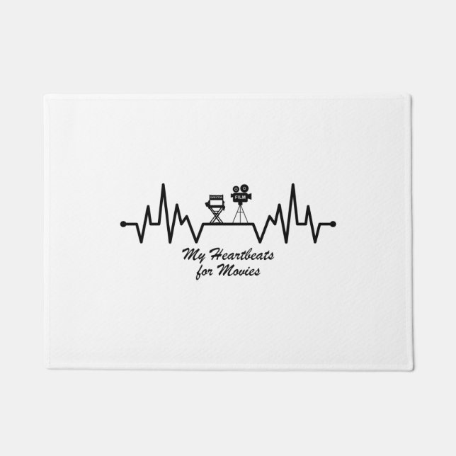 filmmaker cameraman director chair heartbeat fußmatte (Vorderseite)