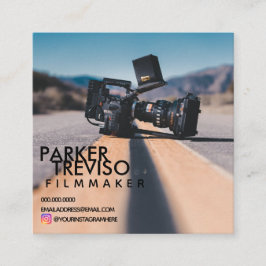 Filmmaker Cinematographie Fotografie Quadratische Visitenkarte