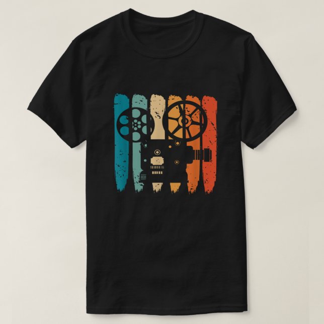 Filmmaker Retro Filmregisseur Cinematographin T-Shirt (Design vorne)