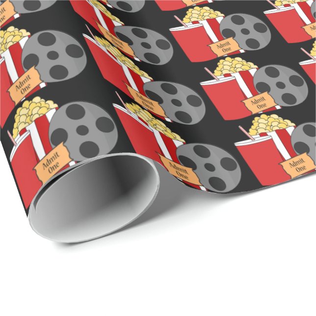 Filmmaterial für Filme und Snacks Geschenkpapier (Rolleneckpunkt)