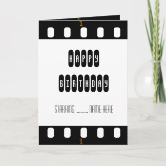 Filmmaterial-Karte des Films Karte