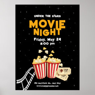 Filmnacht Geburtstagsfeier Hinterhof Kinderparty Poster