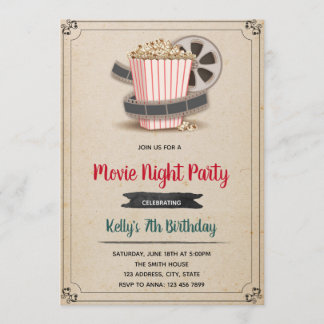 FilmnachtParty Einladung