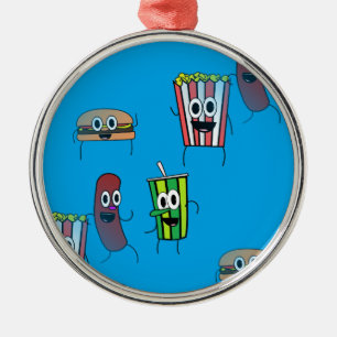 Filmpopcorn Silbernes Ornament