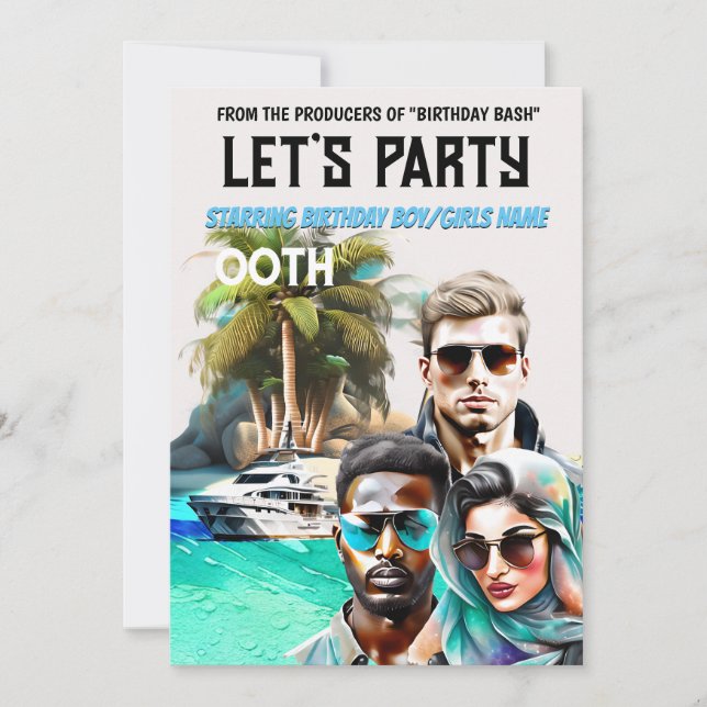 Filmposter Spionage-Kritiker Erwachsene Geburtstag Einladung (Vorderseite)