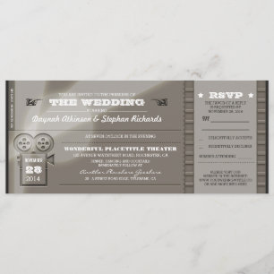 FilmPremiere Hochzeitstickets Einladungen