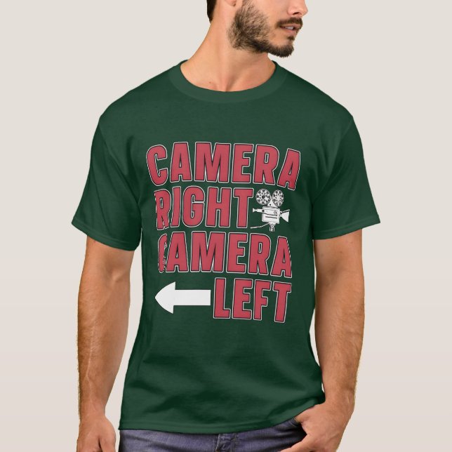 Filmproduktion Kamera rechte Kamera Links Filmregi T-Shirt (Vorderseite)