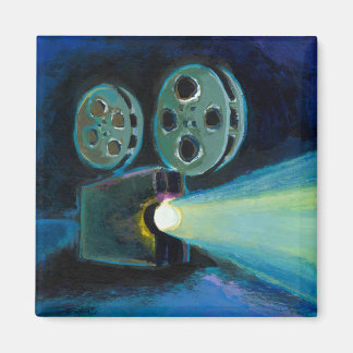 Filmprojektor bunt ausdrucksstarke Malkunst Magnet