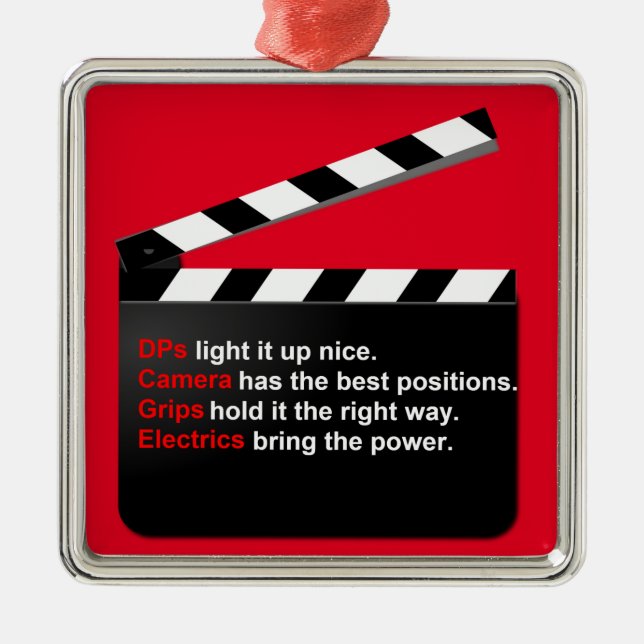 Filmregisseur bei Hit Movie Crew Ornament Aus Metall (Vorne)