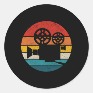 Filmregisseur Camera Movie Director Filmmaker Runder Aufkleber