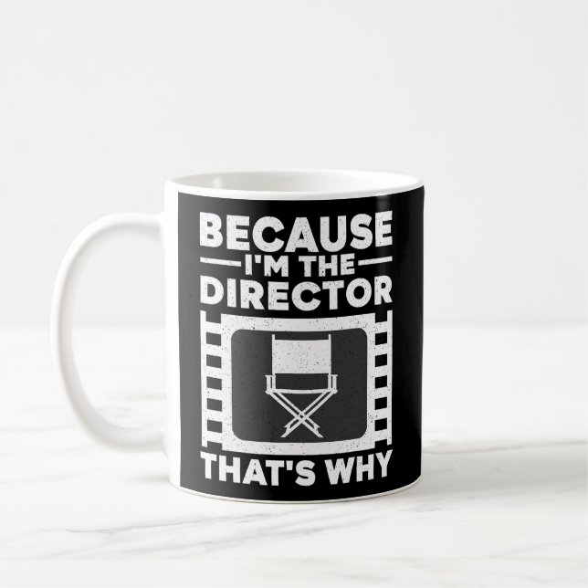 Filmregisseur für Filmproduzent Kaffeetasse (Links)