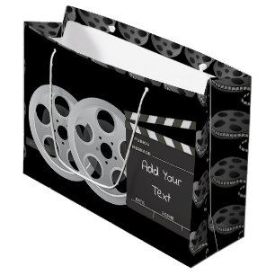 Filmrolle, Clapperboard große Geschenk-Tasche Geschenktüte