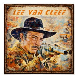 Filmschauspieler Lee Van Cleef Poster