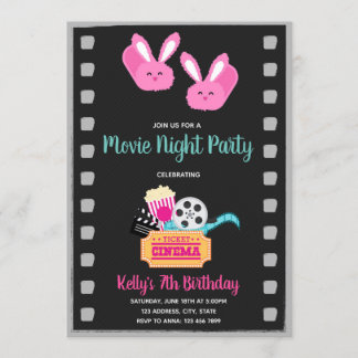 Filmschlummer-Party Einladung