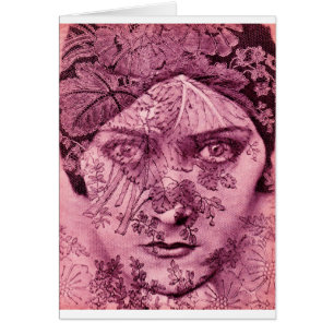 Filmstar Gloria Swanson der 1920er Jahre in rosa