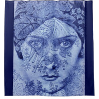 Filmstar Gloria Swanson in Blau der 1920er Jahre