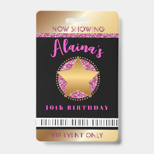 FILMSTAR HOLLYWOOD BROADWAY Geburtstags VIP Pass B Ausweis