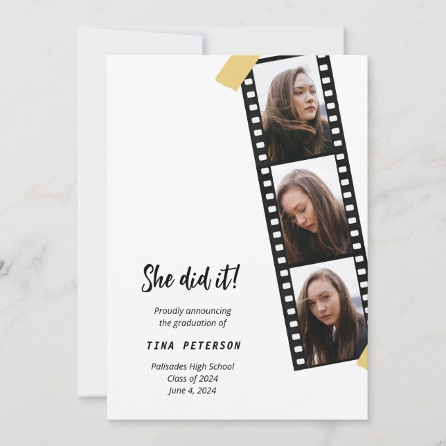 Filmstreifen 4 - Ankündigung von Abschluss-Collage (Vorderseite)