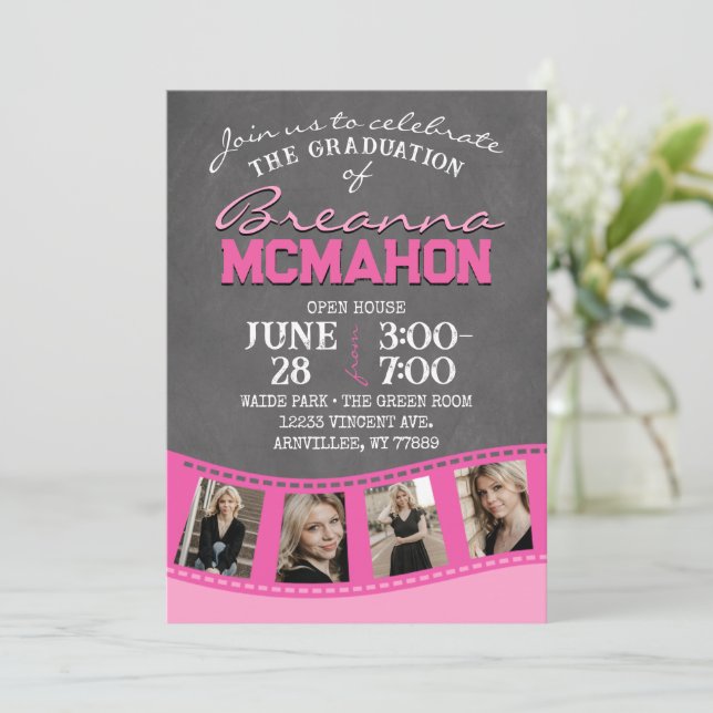 Filmstreifen Filmstrip 5 - Bild Abschluss Einladung (Stehend Vorderseite)