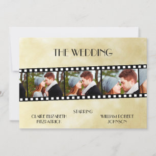 Filmstreifen Fotocollage Hochzeit Einladung