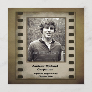 Filmstreifen-Grunge Fotokarte Einladung
