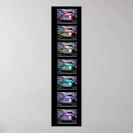 Filmstreifen Regenbogen Vintager kauviner Lieferwa Poster