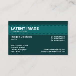 Filmstreifen-Überschrift - Grüne 03-Farbtöne Visitenkarte