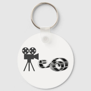 Filmstreifen und Filmkamera Schlüsselanhänger