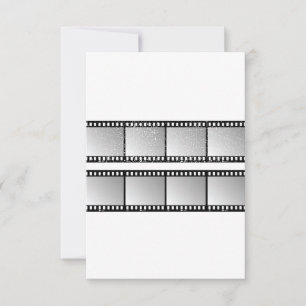 Filmstreifenbilder Schwarz und Weiß Einladung
