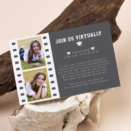 Filmstrip Foto Collage Abschluss | Grau Begleitkarte