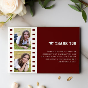 Filmstrip Foto Collage Abschluss Red Vielen Dank Dankeskarte