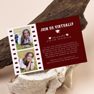 Filmstrip Foto Collage Abschluss   Rot Begleitkarte