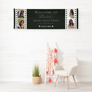 Filmstrip Vier Fotocollage Abschluss   Green Banner